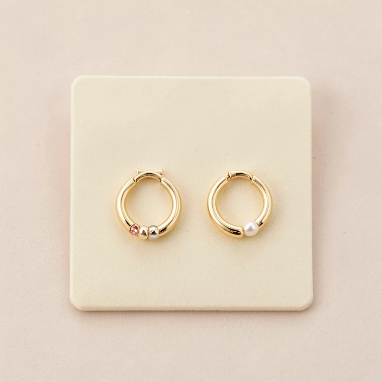 Imitation Gold-Tone Mini Hoop Earrings