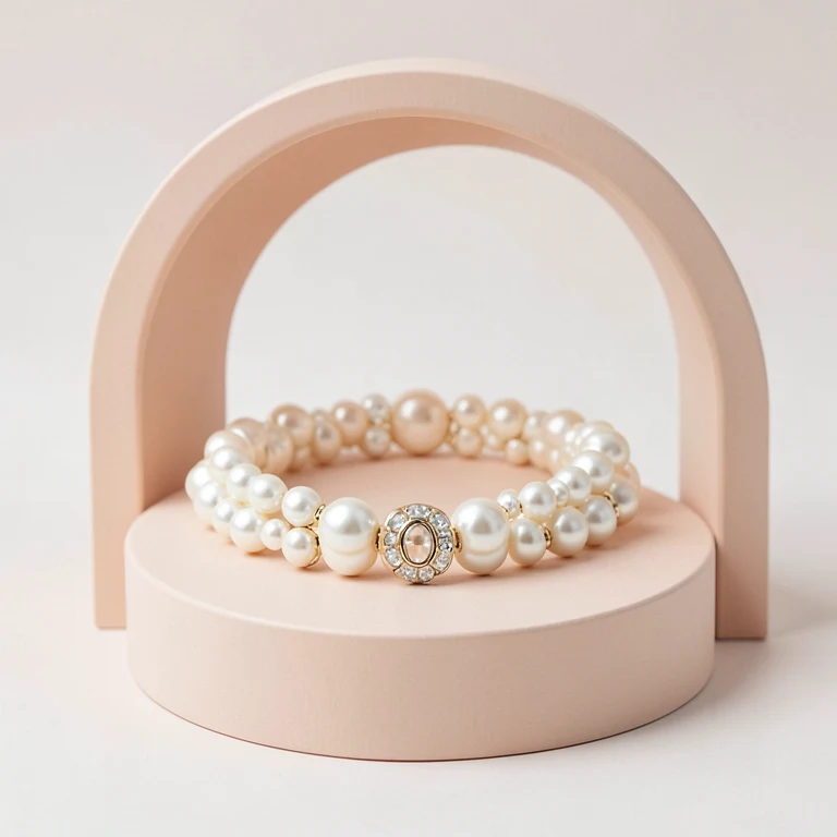 Imitation Faux Pearl Layered Bracelet