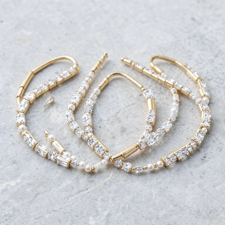 Imitation Crystal-Style Bangle Set