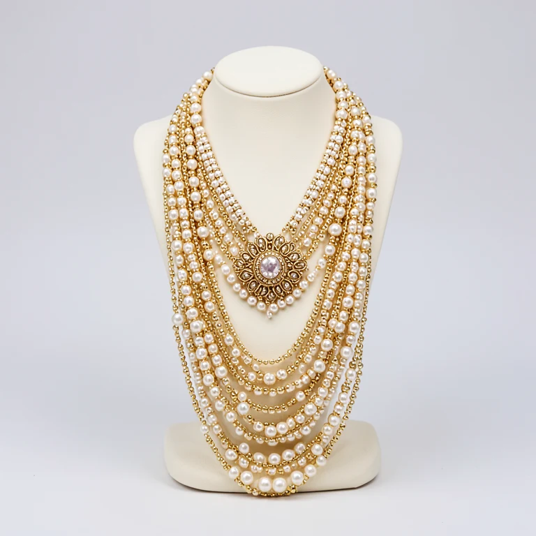 Imitation Layered Rani Haar Necklace Set
