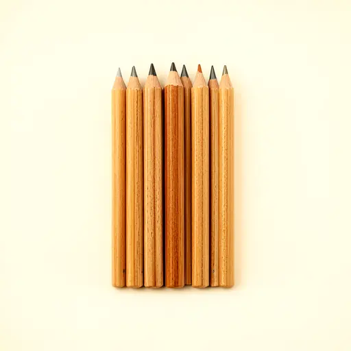 Wood Pencil Graphite Set